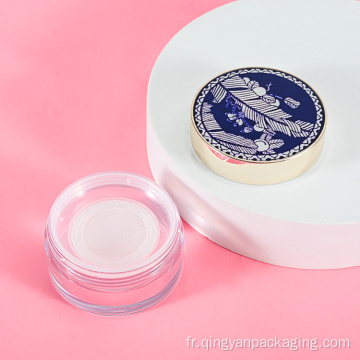 Jarre de poudre cosmétique cosmétique transparent